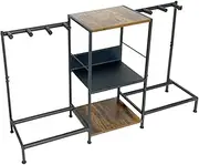 STARTIST Multiple Guitar Rack,Guitar Stand,Guitar Display Rack,with 3 Tier Storage Shelf for Acoustic Guitars Electric Bass Studio