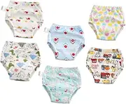 SAFIGLE 6pcs Baby Training Pants Washable Diaper Leakproof Panties Toddler Underwear Anti Leak Diaper Pants Infant Training Underwear Reusable Nappies Infant Training Pants At Night Fabric