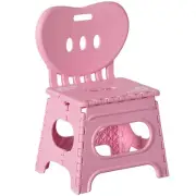 Plastic Foldable Step Stool & Back Support, Kids Stepping Stool & Bathroom Stool