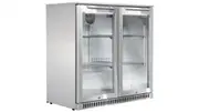 Husky 190 Litre Alfresco Double Glass Door Drinks Chiller - Stainless Steel