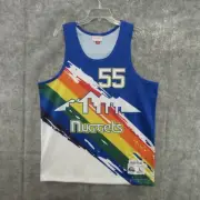 MITCHELL & NESS Denver Nuggets Dikembe Mutombo Rainbow 91-92 Jersey Large New
