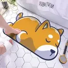 Bathroom Rug Soft-touching Absorbent Cartoon Animal Shower Rug Lightweight
