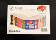 Sandtastic box of 12 Color individual packs of Sand Assortment, 1 Pound of each