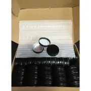 89 pc Empty Jars with Lids 2.5 inch black DIY Craft Storage Container Lot