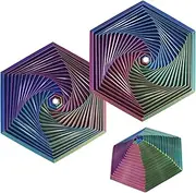 Fractal Fidget Hexagon, 2024 Hexagon Spiral Toy, Anti-Stress Toy for Children Adults, Sensory Toy, Fidget Toys Adults, Children Stress Relief Toy (Pack of 2) (Medium)