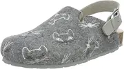 [Bayton] Girls' Noma Kid Wool Sole/Gris Mule