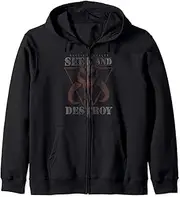 [STAR WARS] Bounty Hunters Undying Loyalty Seek And Destroy Zip Hoodie