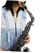 Saxophone Sax Black Neck Strap for Baritone Alto Tenor Soprano Sax,Super
