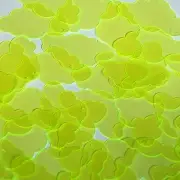 Cloud Vinyl Shape 1.5" Yellow Go Go Fluorescent Edge Glow