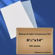Waterproof Inkjet Silk Screen Printing Transparency Film 8.5 x 14 in 100 sheets