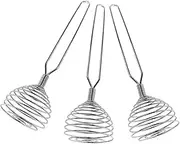 Ipetboom 3Pcs Stainless Steel Egg Whisk Hand Mixer for Beating Stirring and Whisking for Baking Coffee Cocktails and More Lightweight and Non Skid Design