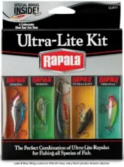 Rapala ULKT1 Ultra Lite Kit 4 Baits Plus Shad Rap Key Ring NIP