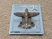 ATLAS GE FABBRI 1:100 SUPERMARINE SPITFIRE WW2 DIECAST AIRCRAFT PLANE MODEL