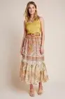 NWT $235 Mes Demoiselles Gianna Flounced Maxi Skirt Size 40 / 8 Z345-5