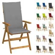 2/3/4/6/8 x Solid Acacia Wood Garden Reclining Chairs Multi Colours vidaXL