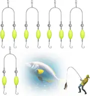 5PCS Fishing Double Hook, Double Reverse Hook Set, Reverse Bottom Line Free Floating