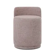 Hiboa Chenille Ottoman Stool Light Pink