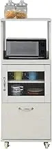 JK Plan REFLL1002WH Compact Range Rack, Width 17.7 inches (45 cm), Kitchen Storage, Country Taste, White
