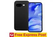 Google Pixel 9a (6.3") Ultra Slim Black Premium TPU Gel Back Case by MEZON Shock Absorption (Pixel 9a, Gel Black) FREE EXPRESS