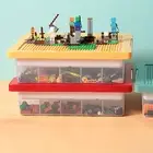 Anti-breakage Storage Container Removable Tray Box Transparent Stackable
