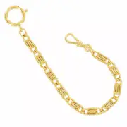 USA Made Ky & Co Pocket Watch Chain Gold Tone Paperclip Link 7 5/8"