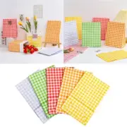 5Pcs/set Gift Wrapping Paper Bags Checked Pattern Paper Party Bags Candy Bags