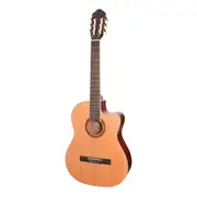 Timberidge '4 Series' Solid Cedar Top Classical Cutaway Acoustic-Electric Guitar (Natural Satin)