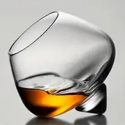 Redkid 250ml Whisky Glasses Belly Beer Rotating Glass Red Wine Spinning Whiskey Rolling Liquor Brandy Shaking Cup Home Rock Bar Decor 2 pieces