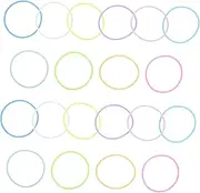 PENIKOKO Elastic Comfortable Silicone Hair Bands 100pcs Woven Wristband Bracelets for Women Glow-in-the-dark Waterproof for Day Night Festival