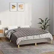 Weighted Blanket Grey 122x183 cm 5 kg Fabric,Blankets 5.38KG-3154829