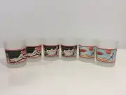 Lot of 6 Coca Cola Coke Drinking Glasses - New