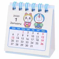 在飛比找樂天市場購物網優惠-大賀屋 日本製 哆啦A夢 迷你桌曆 2020 萬年曆 年曆 