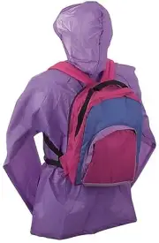 Childs Nylon Jacket Tear Drop Backpack with Folding in Back Pocket School Hiking