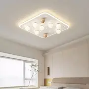 53W/65W Children's Room Ceiling Lamp, Boy Girl Room Light,Creative Cartoon Planet Dining Room Bedroom Ceiling Light,Flush Mount LED Dimmable Ceiling Lighting Fixture (Size : B)