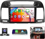 2G+64G Car Radio Stereo for Toyota Camry 2000-2006 with Wireless CarPlay/Android Auto, 9 inch Android 13 Touch Screen/GPS Navigation/WiFi/Bluetooth/Mirror Link/SWC/HD Backup Camera