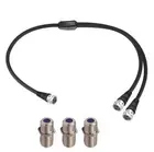 F-Type RG6 Cable Splitter 3 Way Internet and TV 75Ohm Splitter Combiner F Mal