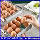 Egg Storage Box Double-Layer Drawer Type 32 Grid Egg Holder for Fridge(Gray) AU