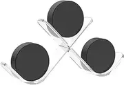 AwObEpl Acrylic Hockey Puck Display Case Clear Hockey Puck Holder Waterproof Hockey Puck Display Rack Holds 3 Pucks Hockey for Displaying Your Autograph Hockey Puck
