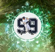 Aaron Judge Snowflake Multi Colored Blinking Lit Holiday Christmas Tree Ornament