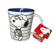 Peanuts Charlie Brown Professor Snoopy White Blue Coffee 17oz Mug Cup New GIFT