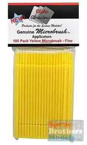 APA1351 Alpha Abrasives Microbrush Applicators - Yellow - Fine - 100 pack