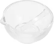 Gatuida Ergonomic Garlic Bowl Medicine Grinding Bowl Crush Pot Seasoning Crush Pot for Kitchen Restaurant Glass Compact Portable