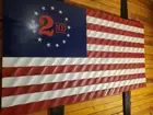 Betsy Ross 2nd Amendment Wavy Wood Flag Quality Craftsmanship
