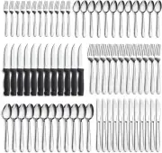 72-Pieces Silverware Sets for 12 Flatware Set with Steak KnivesStainless Steel