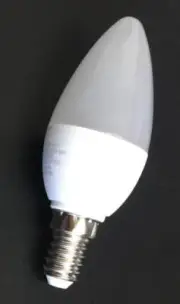 Part#WWCANDE14LED LED Candle Globe 5.5W 2700K 480Lumens .Warm White.E14.