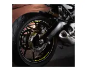 Yellow WSSB 17 inch Wheel Stickers Rim Stripe For Triumph STREET TWIN