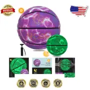 Luminous Purple Lightning Basketball - Eco-Friendly Glow-in-the-Dark Sports Gear