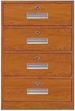 Filing Cabinet Filing Cabinet Small Short Cabinet with Locking Drawer Under The Desk Activity Cabinet 4 Drawer Data Office Cabinet Bedside Small Cabinet Tin Cabinet Storage Cabinet(Brown)