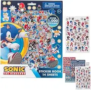 Innovative Designs Sonic The Hedgehog Stickers for Kids, 14 Sheet Sonic Sticker Book Set Including Puffy Stickers, 1200+ Stickers Rose