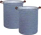 2Pack Kids Laundry Hamper,Boys Laundry Basket,Collapsible Bule Storage Basket wi